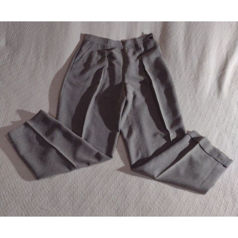 Jones New York JNY Size 14 Black And White Hearing Bone Pleated Dress Pants